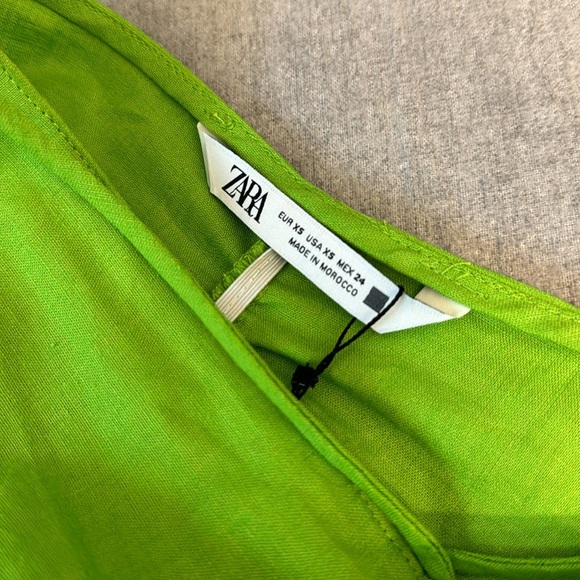 Green Linen Blend Skirt - Picture 5 of 7
